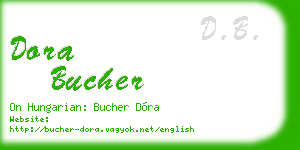 dora bucher business card